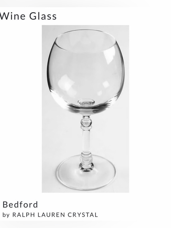 Ralph Lauren Other - Set of 8 Ralph Lauren Bedford collection Crystal Wine Goblets